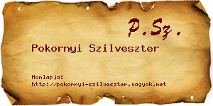 Pokornyi Szilveszter névjegykártya
